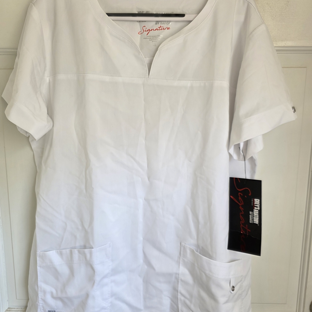Grey's Anatomy Women's White Short Sleeve Top